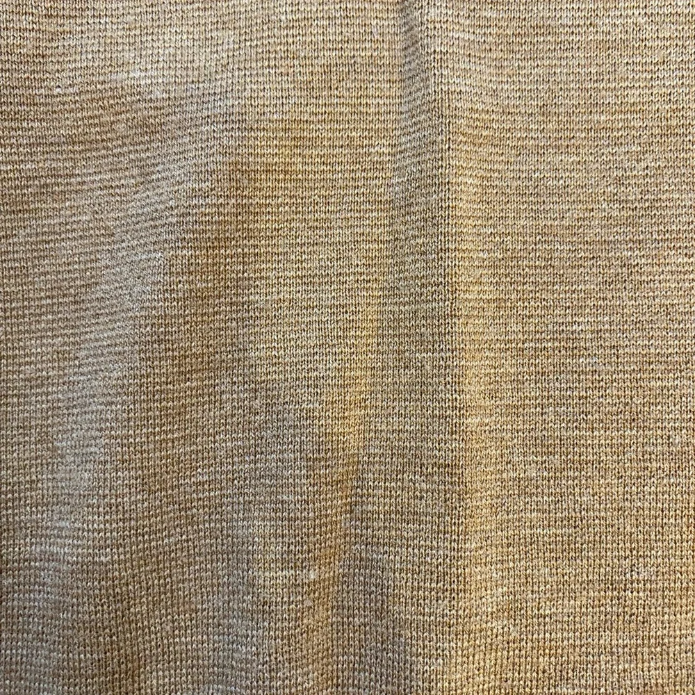 J. Crew Camel Brown Merino Wool Zipper Long Sleeve Crew Neck Sweater, small